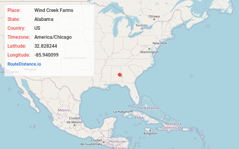 Map of Wind Creek Farms