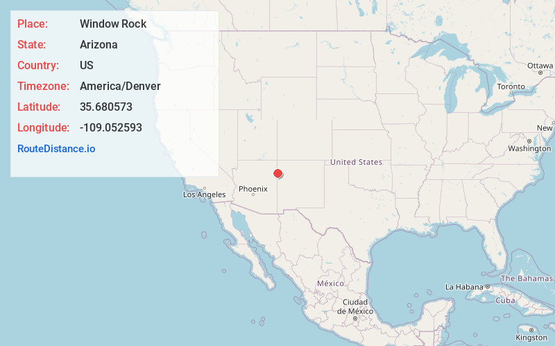 Map of Window Rock