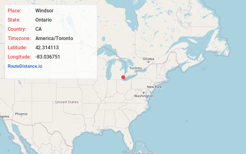 Map of Windsor