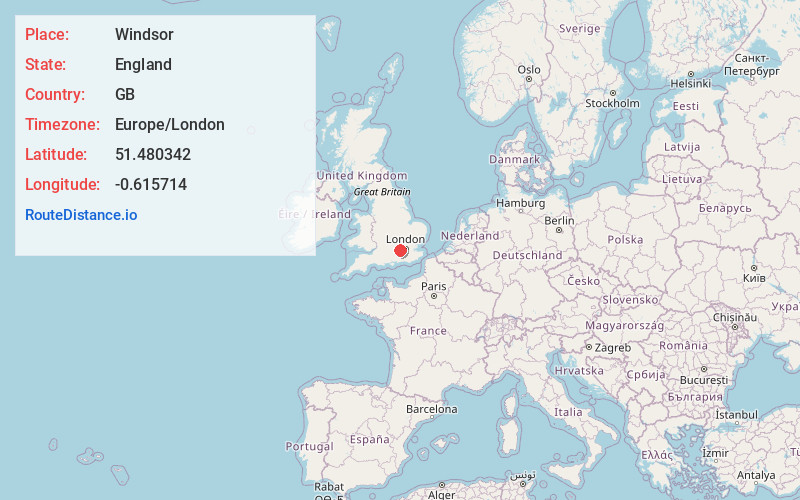 Map of Windsor