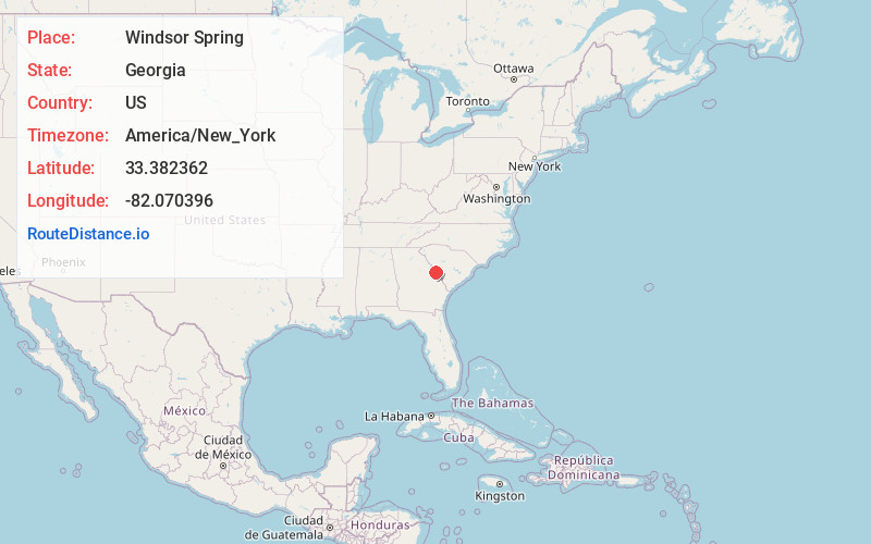Map of Windsor Spring