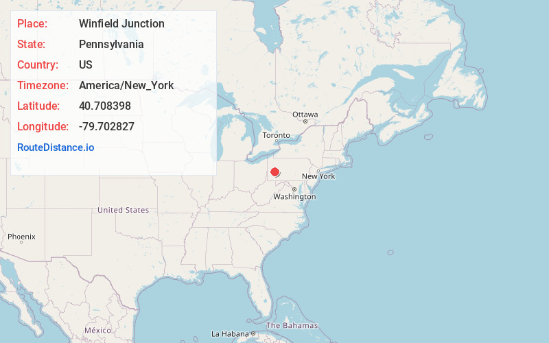 Map of Winfield Junction