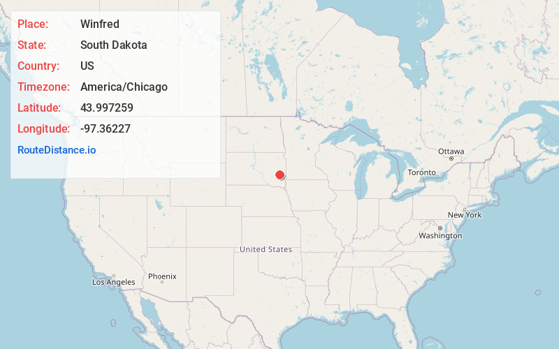 Map of Winfred