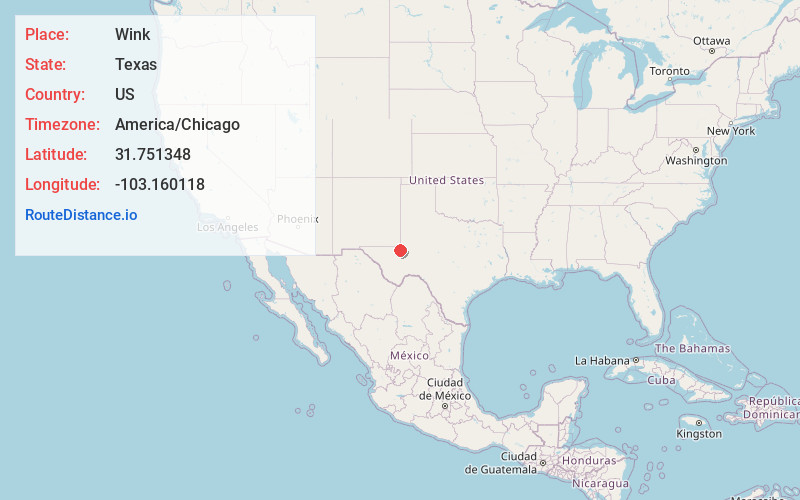 Map of Wink