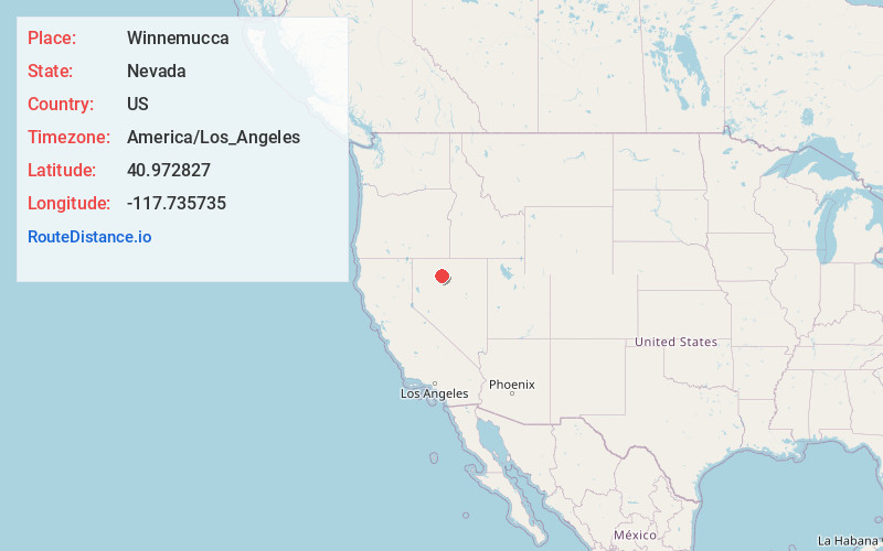 Map of Winnemucca