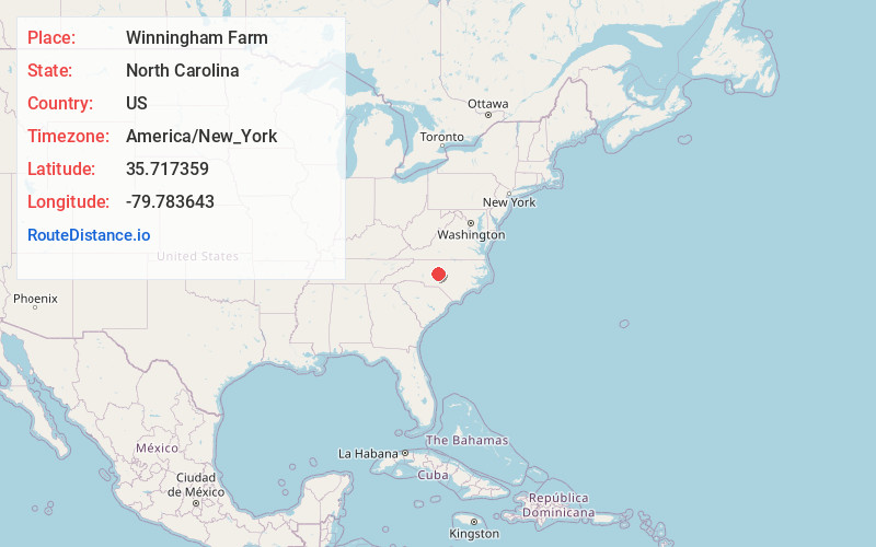 Map of Winningham Farm