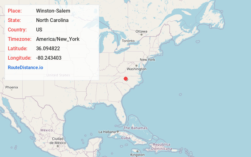 Map of Winston-Salem