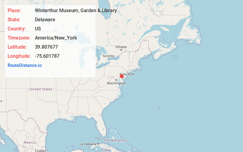 Map of Winterthur Museum, Garden & Library