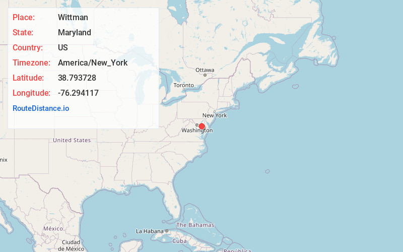 Map of Wittman