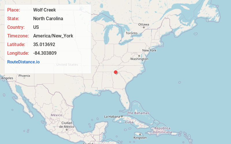 Map of Wolf Creek