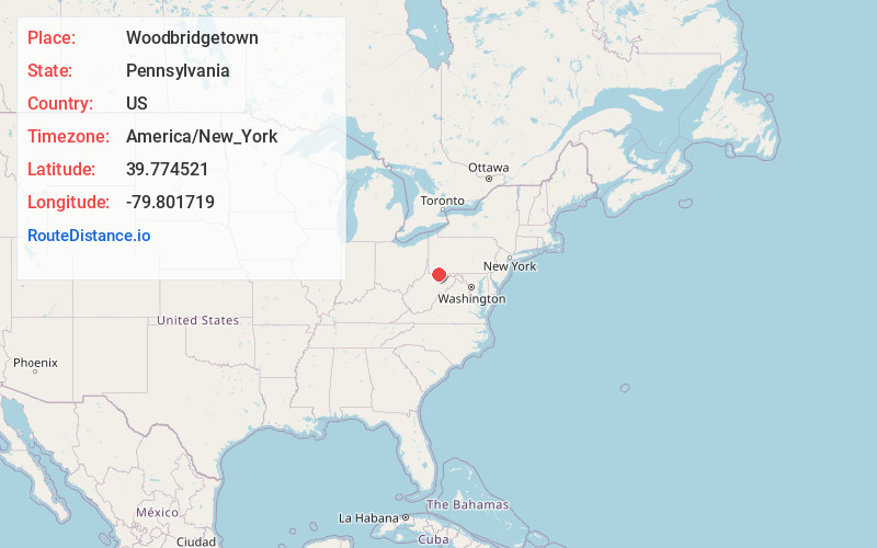 Map of Woodbridgetown