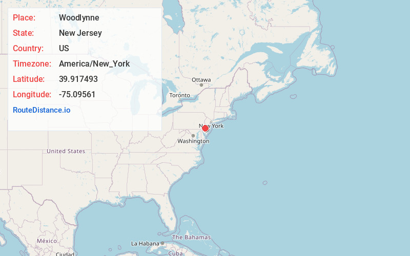 Map of Woodlynne