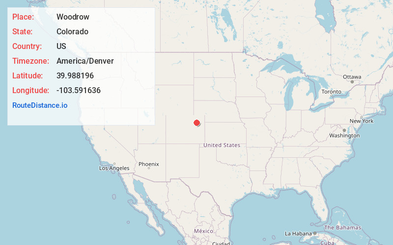 Map of Woodrow