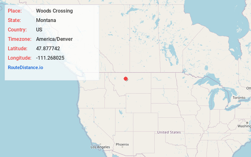 Map of Woods Crossing