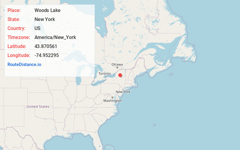 Map of Woods Lake