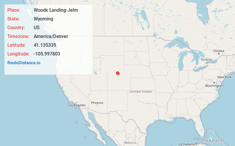 Map of Woods Landing-Jelm