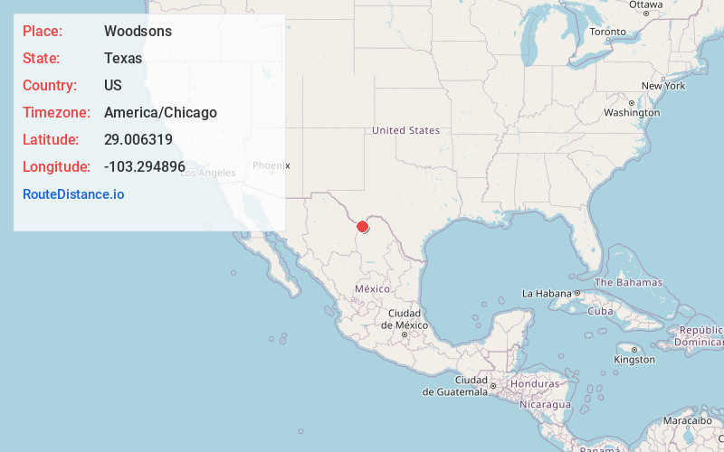 Map of Woodsons