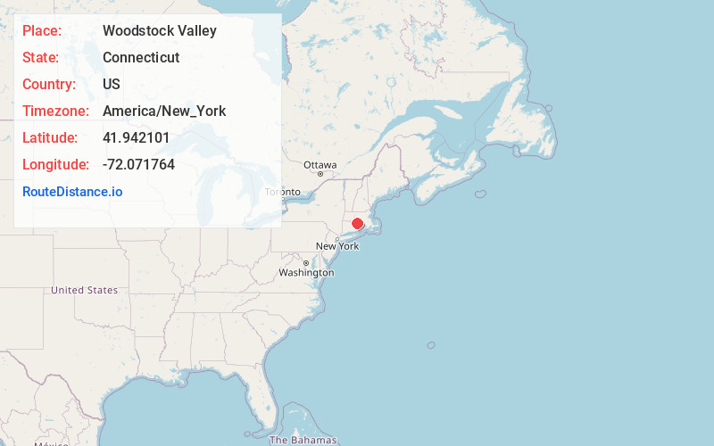 Map of Woodstock Valley