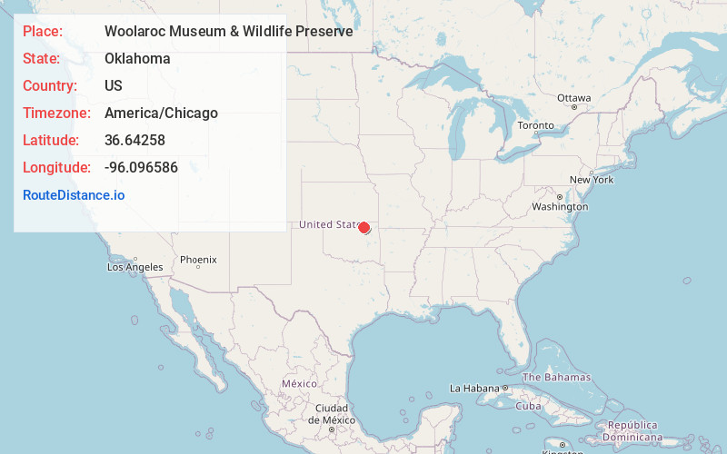 Map of Woolaroc Museum & Wildlife Preserve