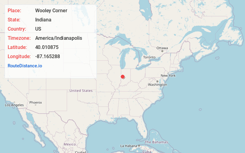 Map of Wooley Corner