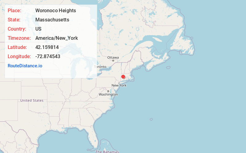Map of Woronoco Heights