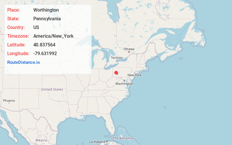 Map of Worthington