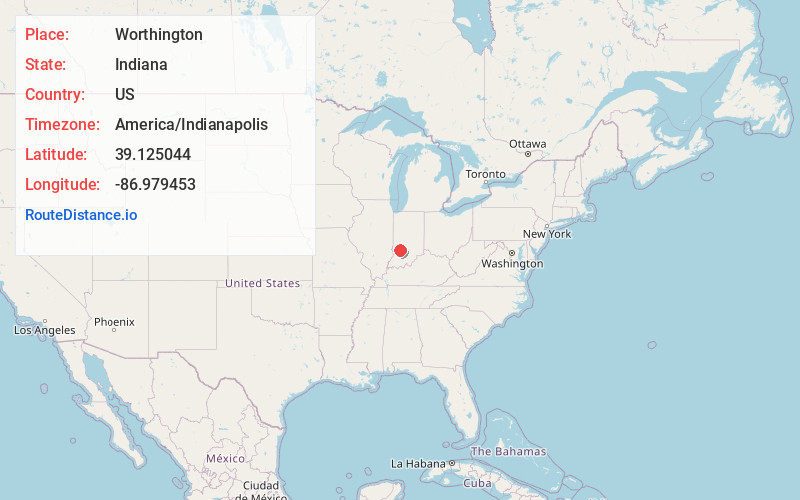 Map of Worthington
