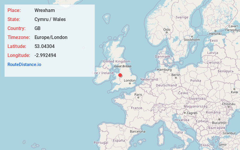 Map of Wrexham