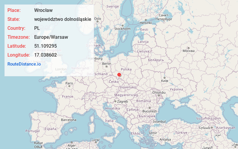 Map of Wrocław