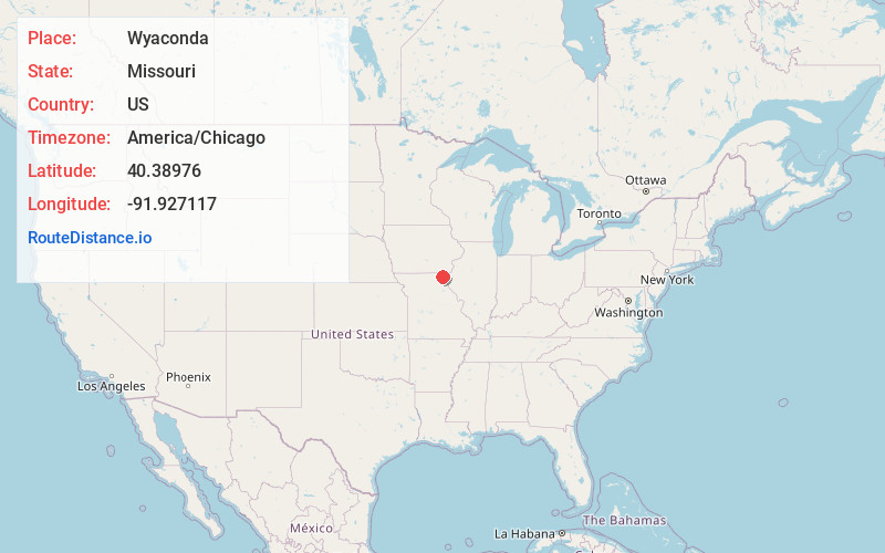 Map of Wyaconda