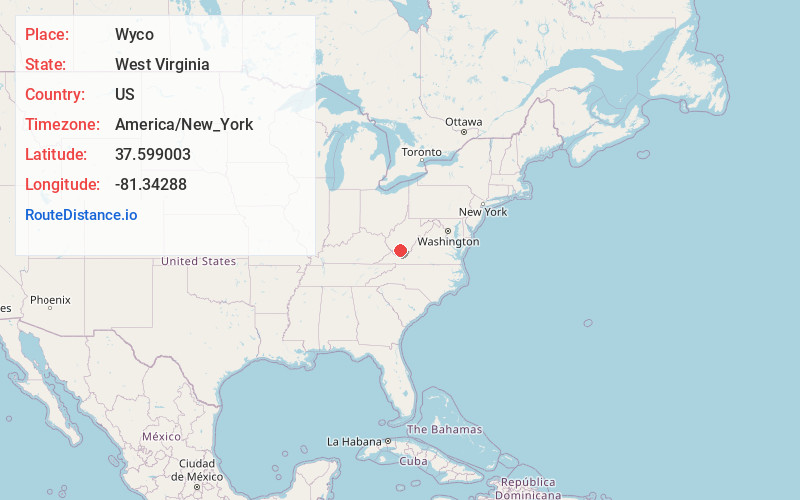 Map of Wyco