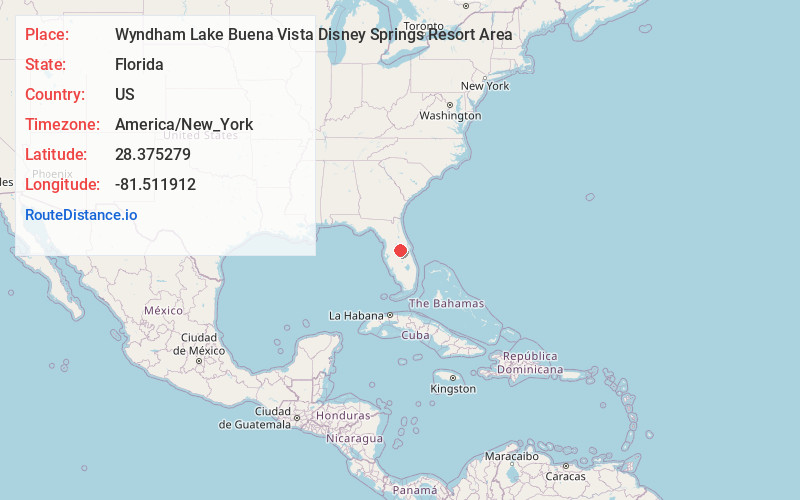 Map of Wyndham Lake Buena Vista Disney Springs Resort Area