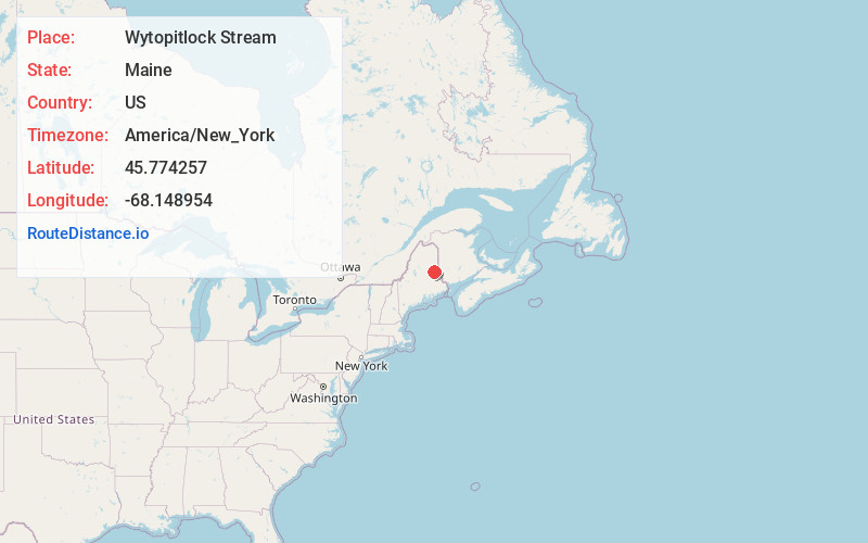 Map of Wytopitlock Stream