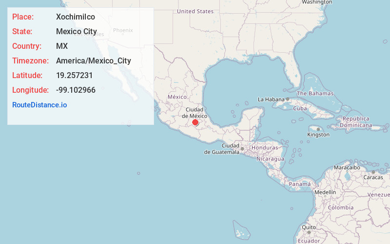 Map of Xochimilco