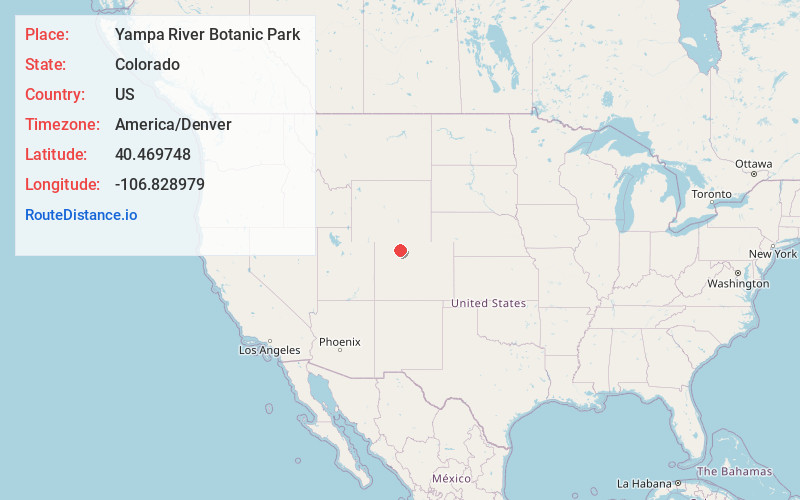 Map of Yampa River Botanic Park