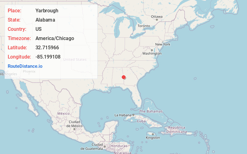 Map of Yarbrough