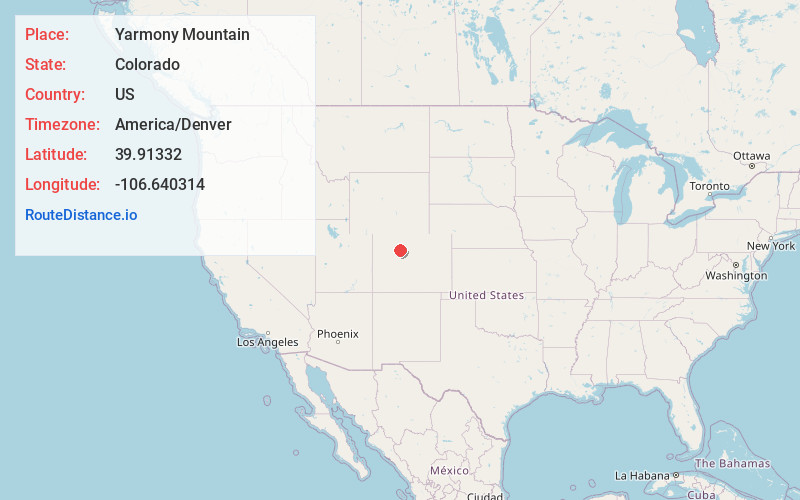 Map of Yarmony Mountain
