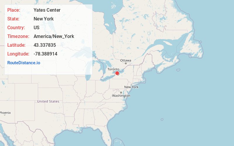 Map of Yates Center