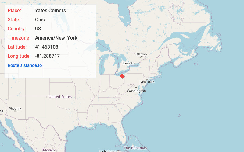 Map of Yates Corners