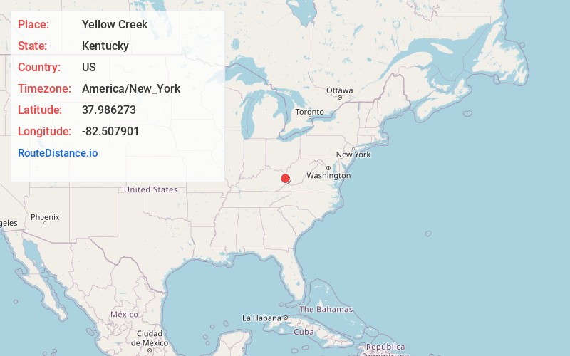 Map of Yellow Creek