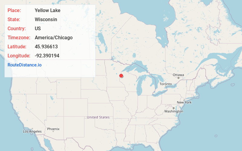 Map of Yellow Lake