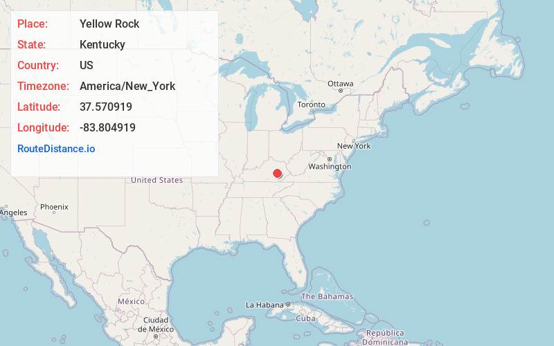 Map of Yellow Rock