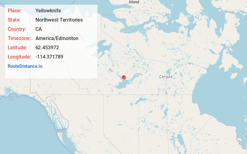 Map of Yellowknife