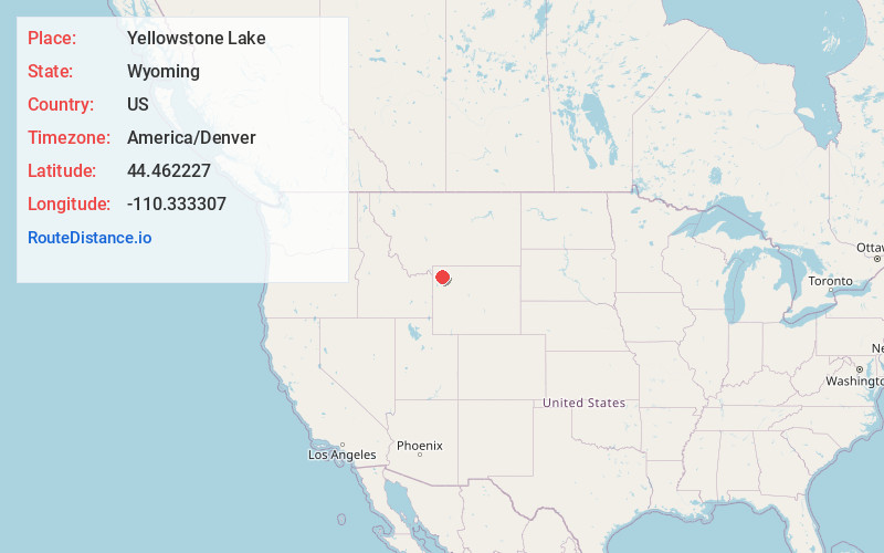 Map of Yellowstone Lake