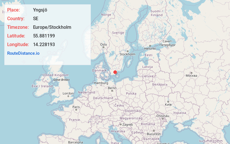 Map of Yngsjö