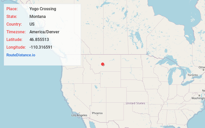 Map of Yogo Crossing