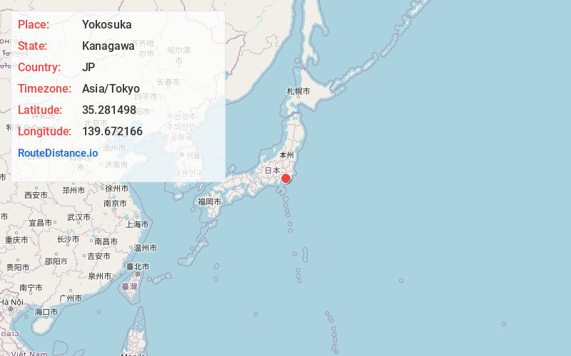 Map of Yokosuka