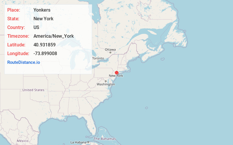 Map of Yonkers