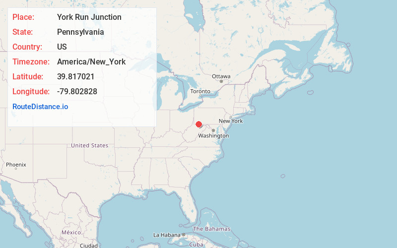 Map of York Run Junction