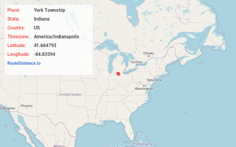 Map of York Township